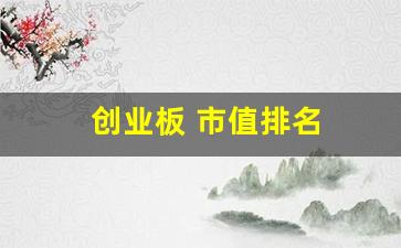创业板 市值排名(创业板市值排名前30股票)_https://www.erdeww.com_期货资讯_第1张